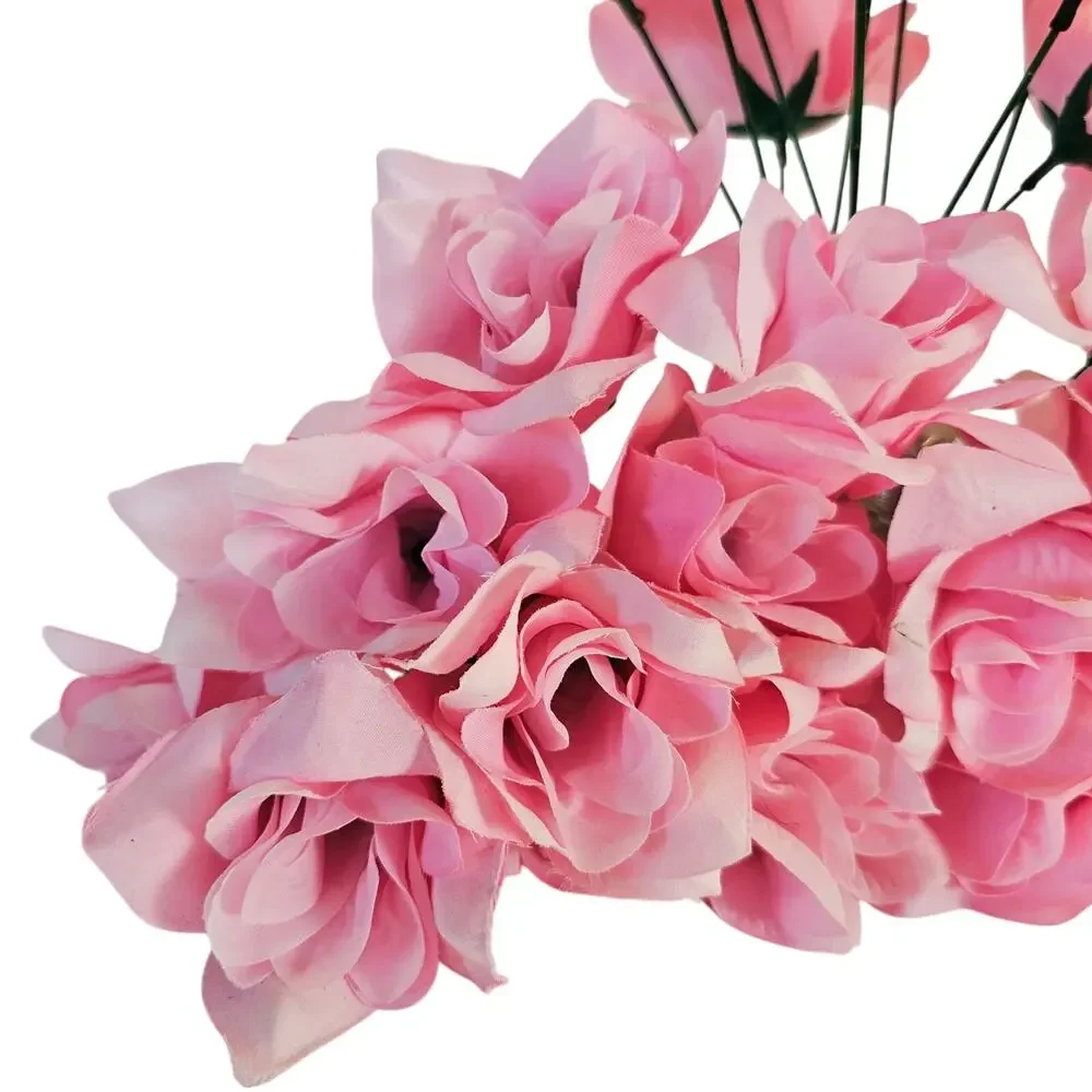 Pink Artificial Rose Stems 30pc Flowers Wedding Floral Decor Craft Supply Lot